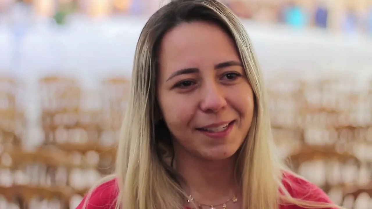 Participante emocionada em Fernandópolis